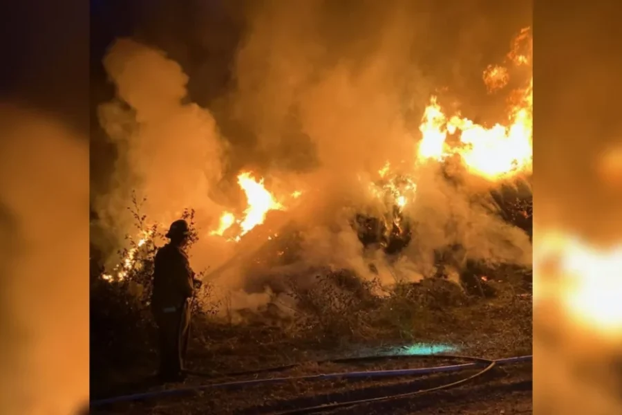 Fire at Prince of Wales gravel pit spreads into woods