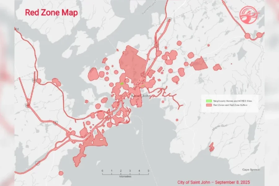 Where will encampments not be allowed in Saint John?