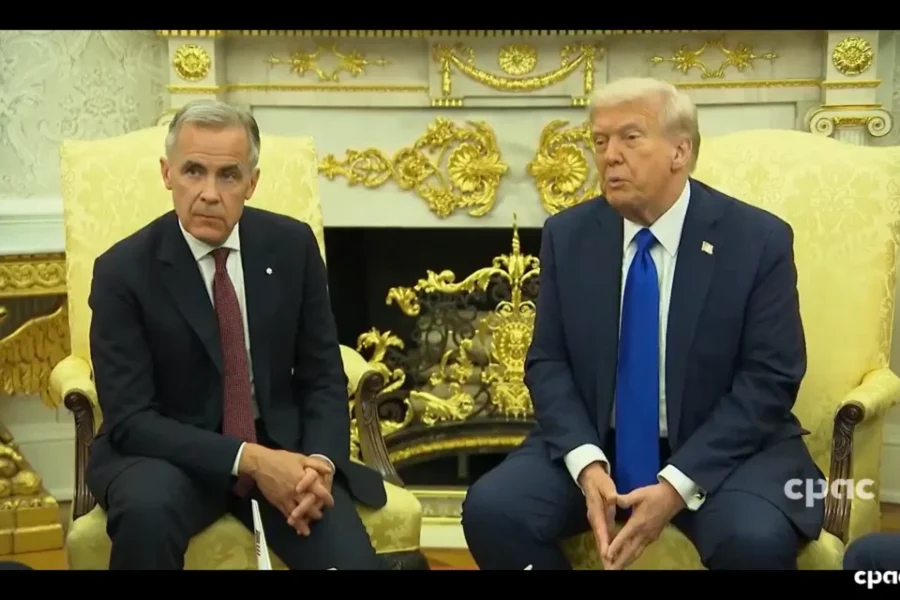 Trump, Carney exchange compliments at white house