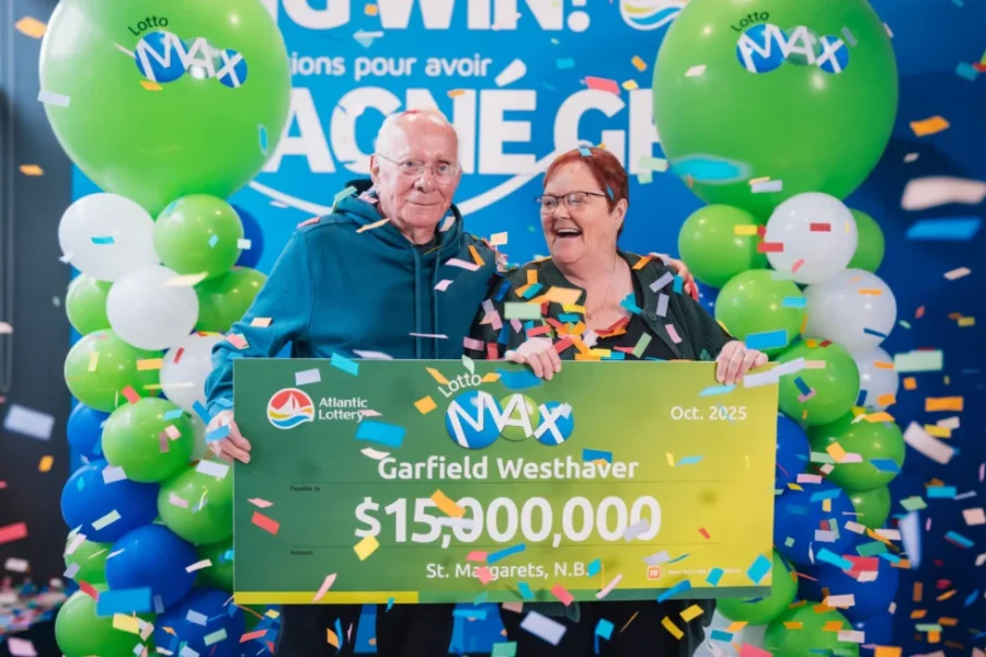 $15 million Lotto MAX win for N.B. couple