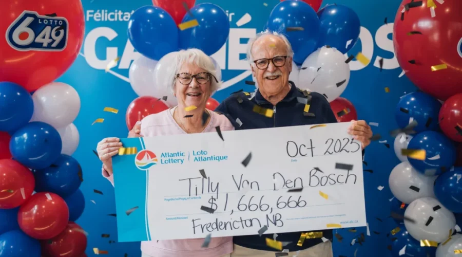 Fredericton couple shares Lotto 6/49 jackpot win