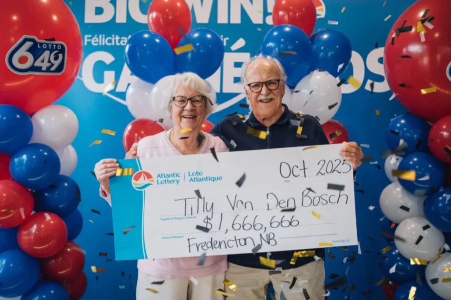 Fredericton couple shares Lotto 6/49 jackpot win