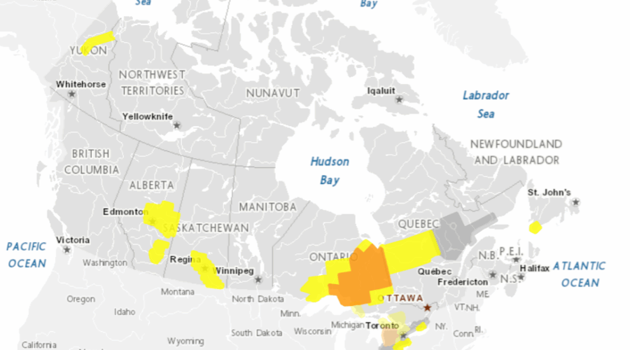 Environment Canada colourizes weather alerts