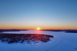 Winter sunset at Kennebecasis River Renforth Cove Winter sunset at Kennebecasis River Renforth Cove