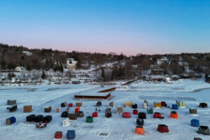 Kennebecasis River Renforth Cove Ice Shacks Kennebecasis River Renforth Cove Ice Shacks