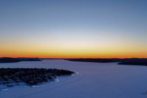 Winter sunset at Kennebecasis River Renforth Cove Winter sunset at Kennebecasis River Renforth Cove