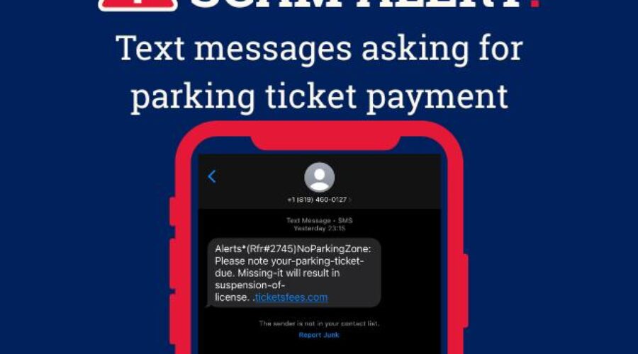 Scam alert: Text messages asking for parking ticket payment