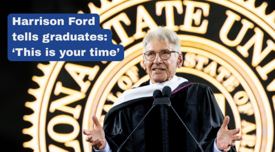 Harrison Ford urges graduates to find purpose beyond passion
